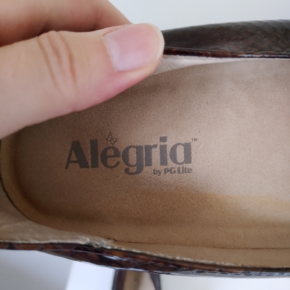 Alegria Feliz Snakeskin Print Mary Jane Shoes Clogs Leather US 9 / EU 39 - Picture 15 of 16